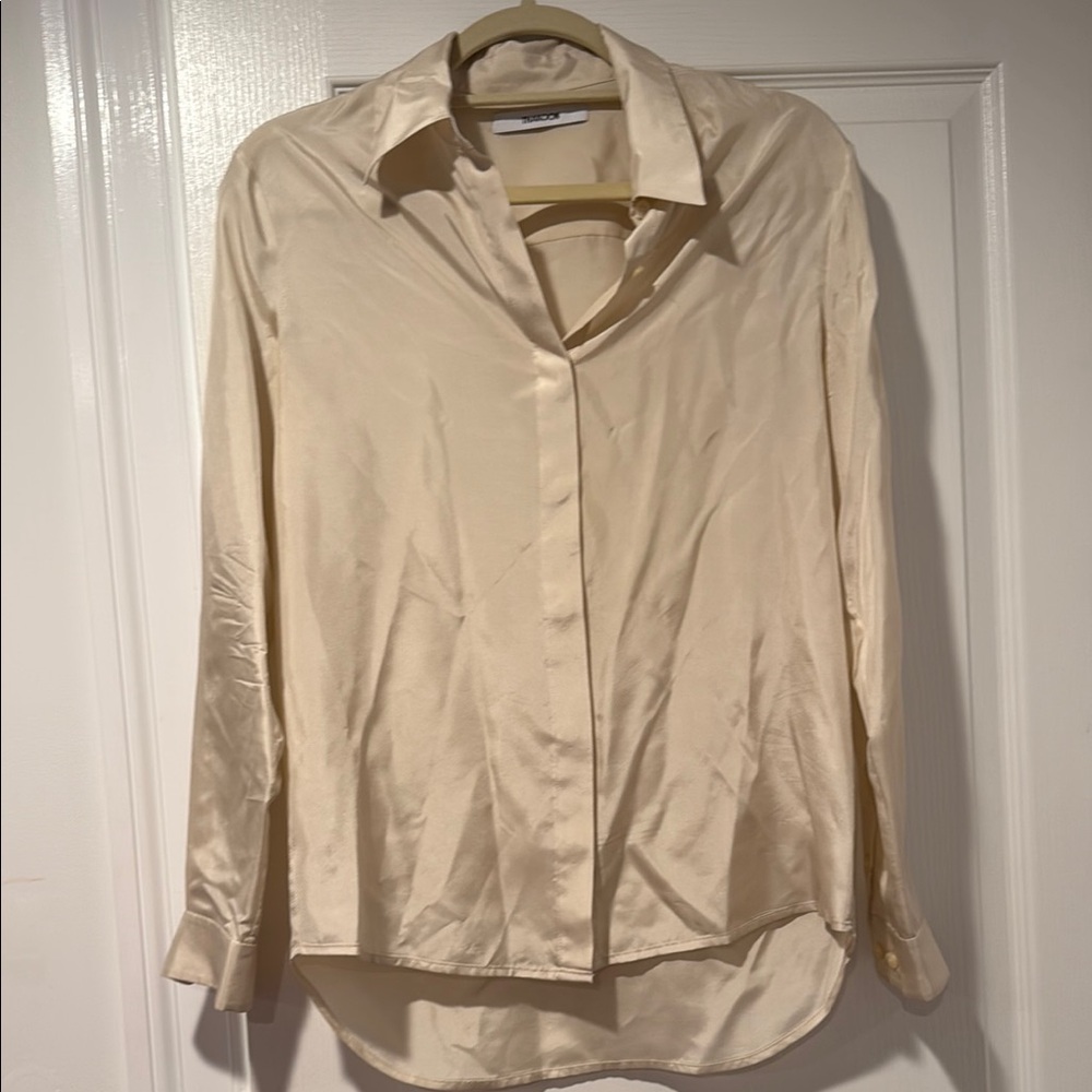 Thakoon Ivory Satin Blouse